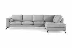 Ocean Lyx 4 Pers. Sofa M. Chaiselong, Grå (Højrevendt)