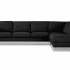 Ocean Lyx 4 Pers. Sofa M. Openend, Sort (Højrevendt) -Sofaer Butik 9000662116 1