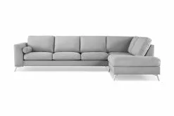 Ocean Lyx 4 Pers. Sofa M. Chaiselong, Grå (Højrevendt)