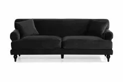 Amanda 3 Pers. Sofa, Sort Velour