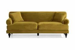 Amanda 3 Pers. Sofa, Gul Velour