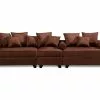 Livly 4 Pers. Sofa, Rustrød Velour -Sofaer Butik 9000663769