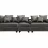 Livly 4 Pers. Sofa, Grå Velour -Sofaer Butik 9000663772