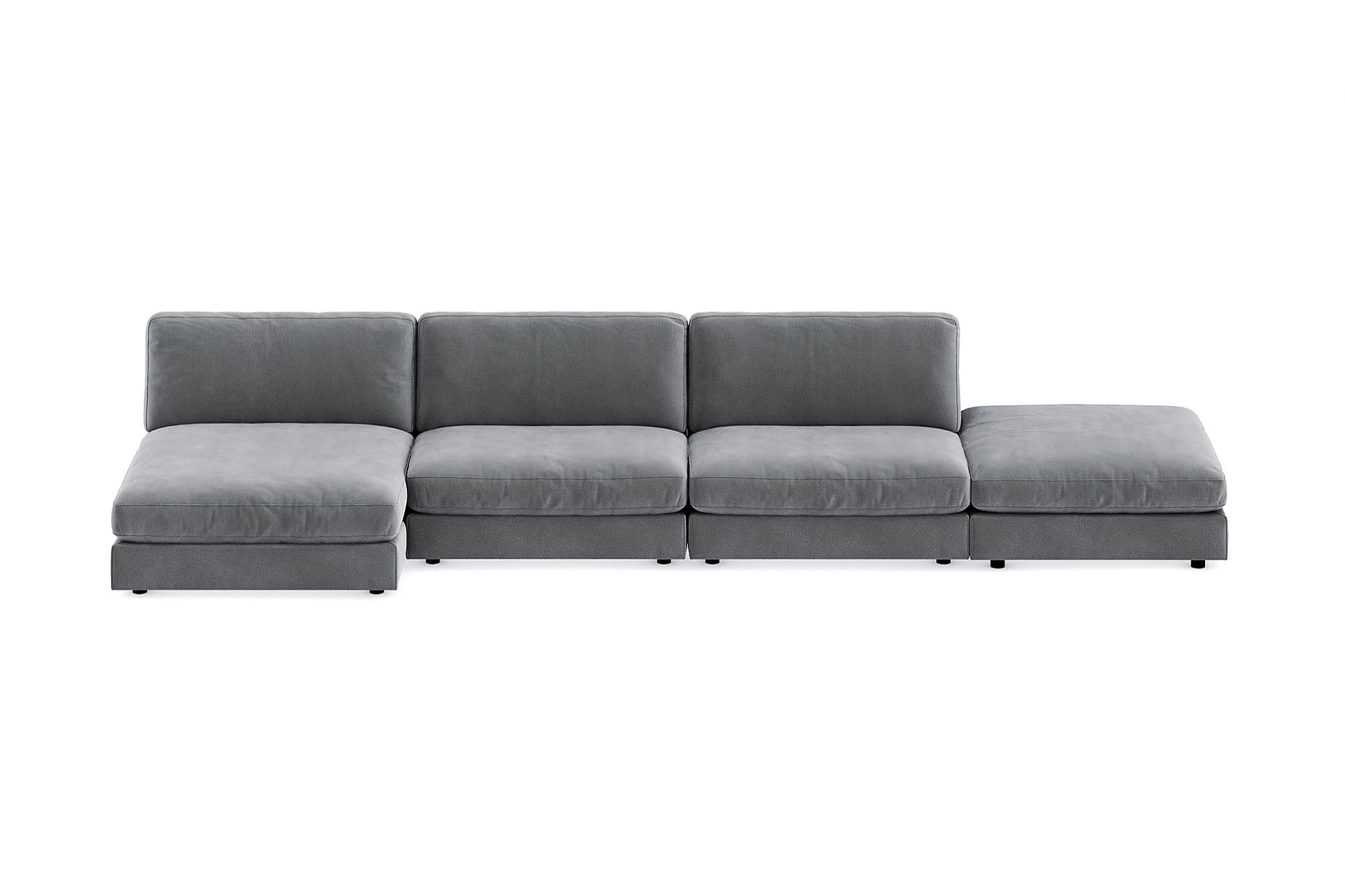 Arken 4 Pers. Sofa M. Openend, Lysegrå Velour, Vendbar 3 Arken 4 Pers. Sofa M. Openend, Lysegrå Velour, Vendbar