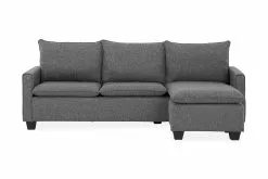 Lerdal 3 Pers. Chaiselong Sofa, Grå (Vendbar)
