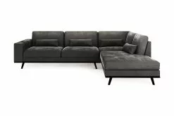 Copenhagen 2,5 Pers. Sofa M. Chaiselong, Grå Velour (Højrevendt)