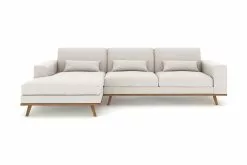 Copenhagen 3 Pers. Sofa M. Chaiselong, Beige (Venstrevendt)