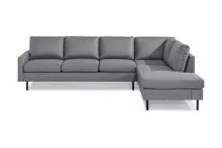 Peppe 3 Pers. Sofa M. Chaiselong, Lysegrå (Højrevendt)