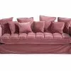 Luvia 3 Pers. Sofa, Lyserød Velour