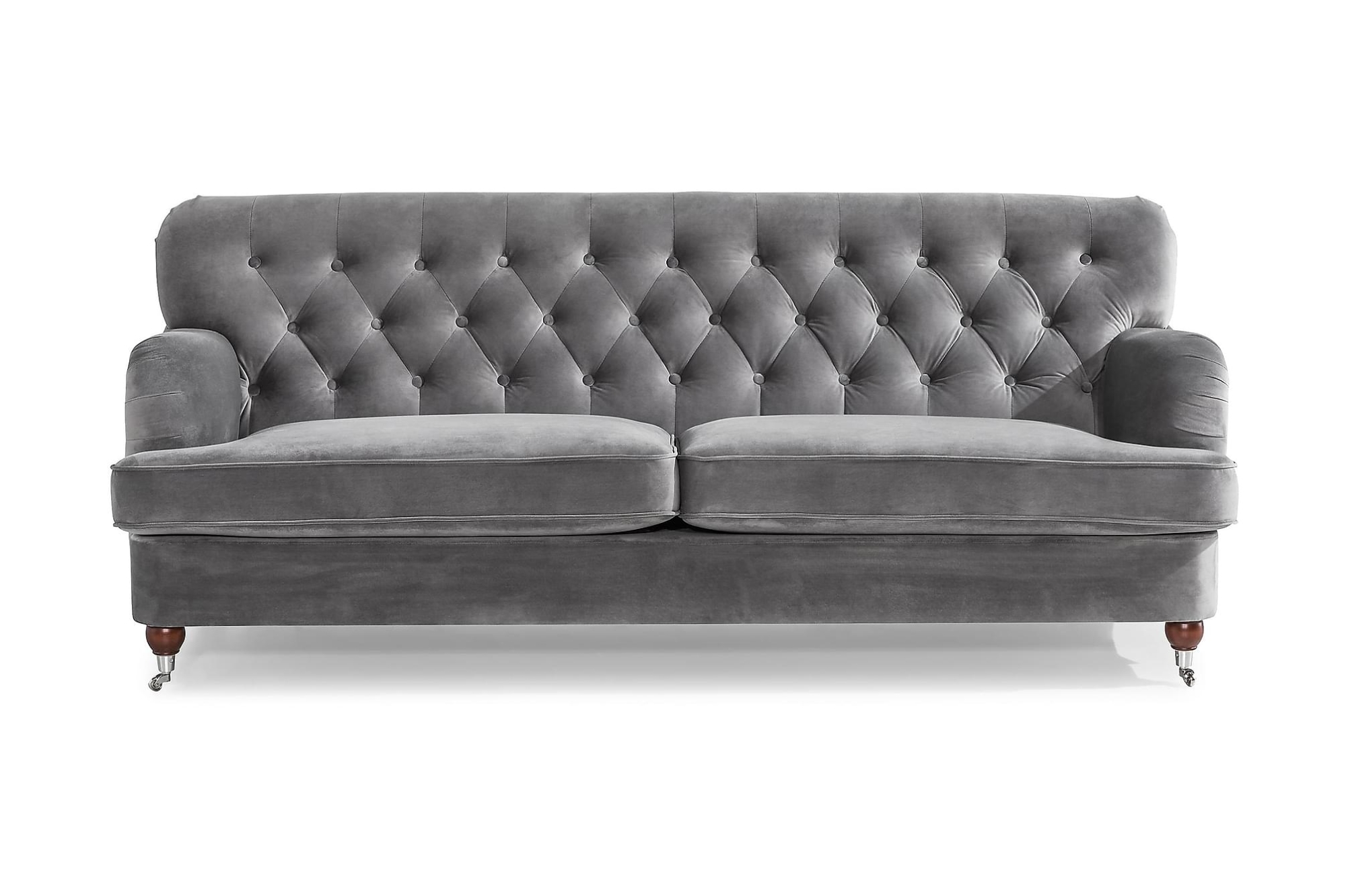 Howard Riviera 3 Pers. Sofa, Sølvgrå Velour 3 Howard Riviera 3 Pers. Sofa, Sølvgrå Velour