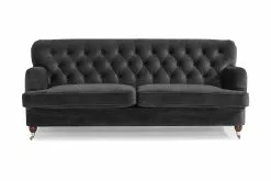 Howard Riviera 3 Pers. Sofa, Mørkegrå Velour