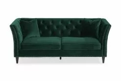 Charlene 3 Pers. Sofa, Grøn Velour