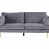 Bloom 3 Pers. Sofa, Grå Velour -Sofaer Butik 9000933924