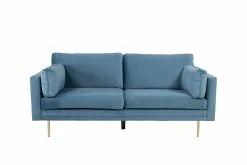 Bloom 3 Pers. Sofa, Blå Velour